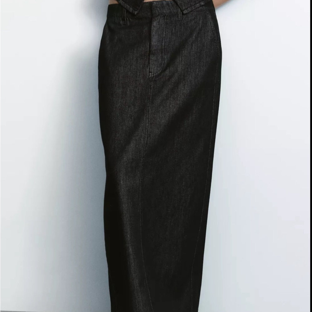 Zara Black Maxi Pencil Skirt for Work